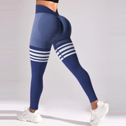 Women V Back Line Leggings Butt Lifting Gym Fitness Athletic Workout Elastic Leggins Outdoor Yoga Pants Sports Training Tights