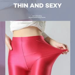 Summer Glossy Satin Leggings Sports Tights Women Pants High Waist Solid Color Slim Fit Casual Running Yoga Gym Leggings 2023