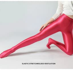 Summer Glossy Satin Leggings Sports Tights Women Pants High Waist Solid Color Slim Fit Casual Running Yoga Gym Leggings 2023