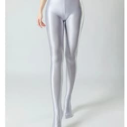Summer Glossy Satin Leggings Sports Tights Women Pants High Waist Solid Color Slim Fit Casual Running Yoga Gym Leggings 2023