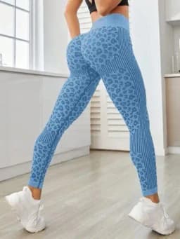 Leopard Seamless Leggings Women High Waist Lifting Hip Honey Peach Hip Fitness Pants Yoga Suit Tight Trainning Sports Pants