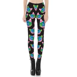 Spring Home Party Cool Women Cat Print Leggings Casual Outdoor Skinny Femme Elastic Push Up Legging