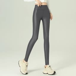 Plus Velvet Skinny Leather Leggings Stretch High Waist Leather Pants Elastic Trousers Women Black Sexy Keep Thermal Pants