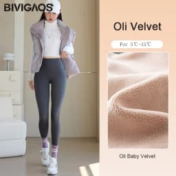 BIVIGAOS Autumn Winter High Waist Butt Lifter Shaping Fleece Sharkskin Leggings Women Seamless Tight Velvet Thick Warm Leggings