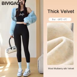 BIVIGAOS Autumn Winter High Waist Butt Lifter Shaping Fleece Sharkskin Leggings Women Seamless Tight Velvet Thick Warm Leggings