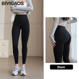 BIVIGAOS Autumn Winter High Waist Butt Lifter Shaping Fleece Sharkskin Leggings Women Seamless Tight Velvet Thick Warm Leggings
