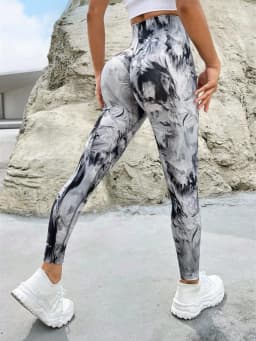 Women Tie Dye Fitness Yoga Pants High Waist Seamless Booty Lifting Leggings Sexy 3D Print Workout Outdoor Gym Pants