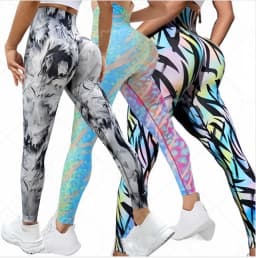 Women Tie Dye Fitness Yoga Pants High Waist Seamless Booty Lifting Leggings Sexy 3D Print Workout Outdoor Gym Pants