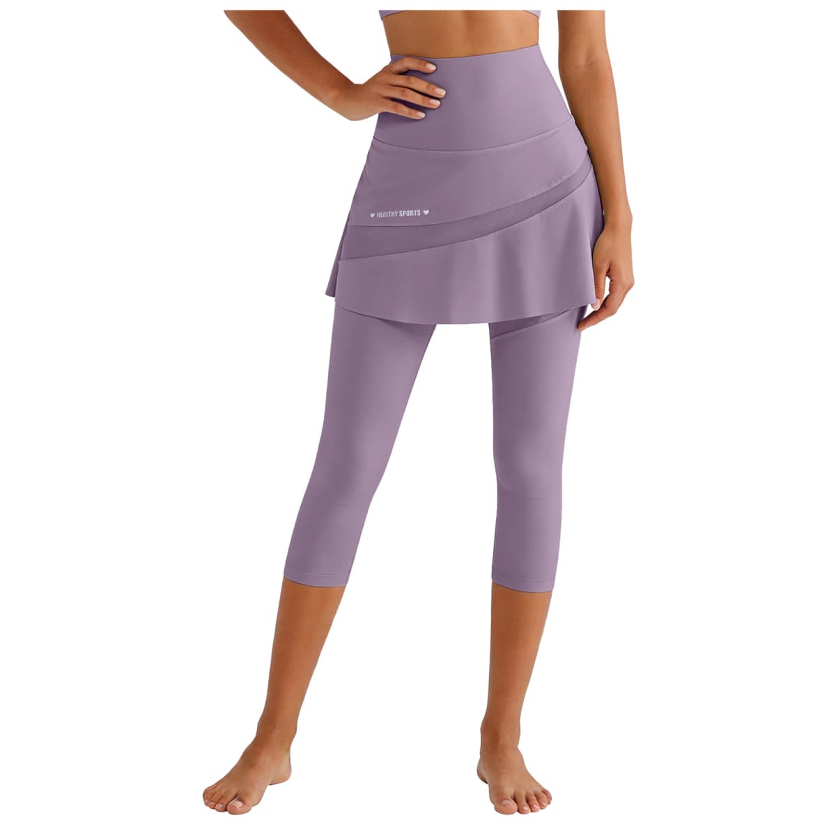 Women Yoga Tenis Skirts High Waist Fake Two Pieces Sports Leggings Quick Drying Capris Fitness Pants Athletic Running Legging