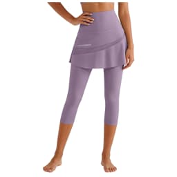 Women Yoga Tenis Skirts High Waist Fake Two Pieces Sports Leggings Quick Drying Capris Fitness Pants Athletic Running Legging