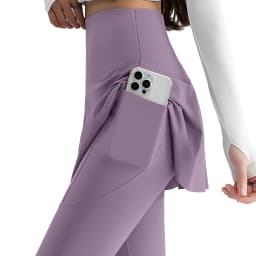 Women Yoga Tenis Skirts High Waist Fake Two Pieces Sports Leggings Quick Drying Capris Fitness Pants Athletic Running Legging