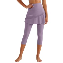Women Yoga Tenis Skirts High Waist Fake Two Pieces Sports Leggings Quick Drying Capris Fitness Pants Athletic Running Legging