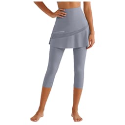Women Yoga Tenis Skirts High Waist Fake Two Pieces Sports Leggings Quick Drying Capris Fitness Pants Athletic Running Legging