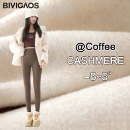 BIVIGAOS Autumn Winter Fleece Thick Shark Leggings Women's High Waist Butt Lifter Warmth Alpaca Velvet Leggings