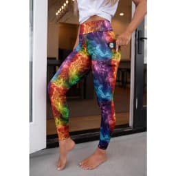 LETSFIND Fashion New Women Elastic Pockert Pants High Waist 3D Digital Printing  Milk Silk Stretch Fitness Sexy Girls Leggings