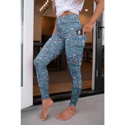 LETSFIND Fashion New Women Elastic Pockert Pants High Waist 3D Digital Printing  Milk Silk Stretch Fitness Sexy Girls Leggings