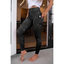 LETSFIND Fashion New Women Elastic Pockert Pants High Waist 3D Digital Printing  Milk Silk Stretch Fitness Sexy Girls Leggings