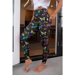 LETSFIND Fashion New Women Elastic Pockert Pants High Waist 3D Digital Printing  Milk Silk Stretch Fitness Sexy Girls Leggings