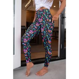 LETSFIND Fashion New Women Elastic Pockert Pants High Waist 3D Digital Printing  Milk Silk Stretch Fitness Sexy Girls Leggings