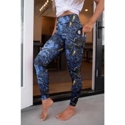 LETSFIND Fashion New Women Elastic Pockert Pants High Waist 3D Digital Printing  Milk Silk Stretch Fitness Sexy Girls Leggings