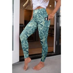LETSFIND Fashion New Women Elastic Pockert Pants High Waist 3D Digital Printing  Milk Silk Stretch Fitness Sexy Girls Leggings