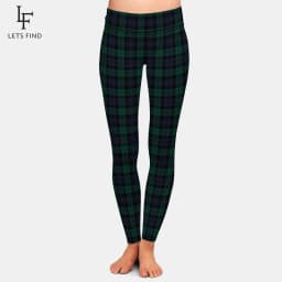 LETSFIND Hot Sale Women Leggings High Waist Sexy Women Pants 3D Plaid Print Fitness Slim Girls Stretch Leggings