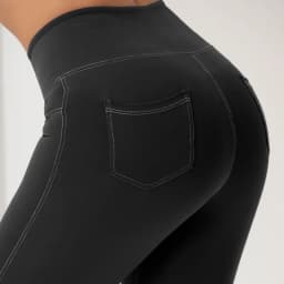 Imitation Denim Yoga Leggings with High Elasticity Slim High Waist Lifted Buttocks Sports and Fitness Fashion Leggings for Women