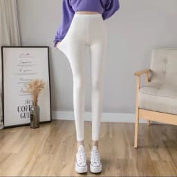 High Waist Modal Slim Fit Pants Ladies Nine Points Thin Elastic Skin-friendly Breathable Casual Tight Leggings
