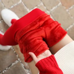 2023 New Design Women Red Leggings Autumn Winter Plush Thickened Pantyhose Wear Warm Pants Benmingnian 160g 300g High Quality