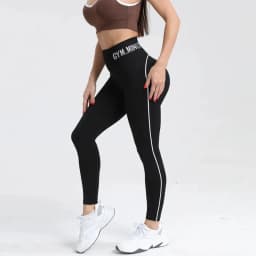 New Color-Blocking Letter Leggings Women Gym High Waist Yoga Pants Seamless Hip Lift Fitness Tights Quick Dry Workout Pants