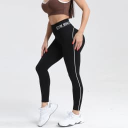 New Color-Blocking Letter Leggings Women Gym High Waist Yoga Pants Seamless Hip Lift Fitness Tights Quick Dry Workout Pants