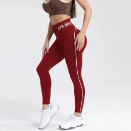 New Color-Blocking Letter Leggings Women Gym High Waist Yoga Pants Seamless Hip Lift Fitness Tights Quick Dry Workout Pants
