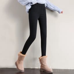 Winter Warm Leggings Women's Velvet Thick Slim Trousers Ladies Casual Elastic Waist Solid Stretch Skinny Pencil Pant White Black