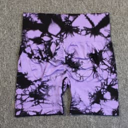 Seamless High Waist Shorts Women Tie Dye Shorts Sexy Hip Liftting Stretchy Yoga Shorts Workout Running Knited Skinny Gym Shorts