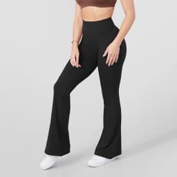 Women Bum Curve Flare Natural Lift Leggings Slim Yoga Pants High Waist Wide Leg Pants Bottoms Breathable Gym Casual Sports Pants