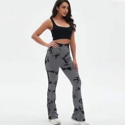 Fashion Flared Pants Female Seamless Tiedye Leggings High Waist Stretchy Yoga Leggings Seamless Sexy Hip Liftting Sports Pants