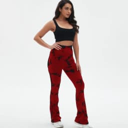 Fashion Flared Pants Female Seamless Tiedye Leggings High Waist Stretchy Yoga Leggings Seamless Sexy Hip Liftting Sports Pants