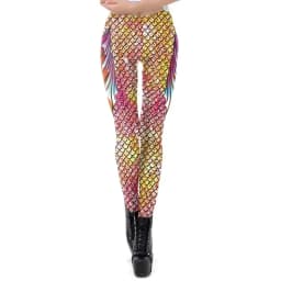 NADANBAO Galaxy Mermaid Leggings Women Workout Fitness Legging Colorful Fish Scales  Printed Leggins