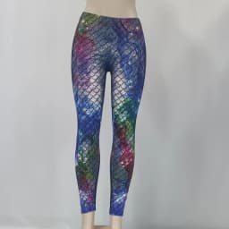 NADANBAO Galaxy Mermaid Leggings Women Workout Fitness Legging Colorful Fish Scales  Printed Leggins