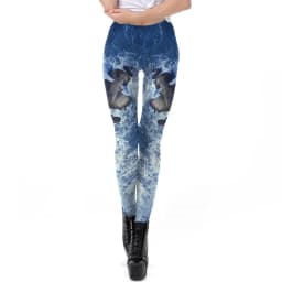 NADANBAO Galaxy Mermaid Leggings Women Workout Fitness Legging Colorful Fish Scales  Printed Leggins