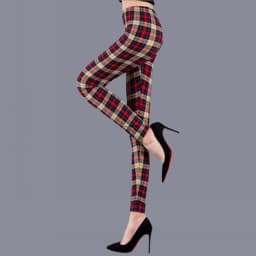 BornToGirl Sexy Tights Leggings Women Autumn Winter Slim High Waist Black Blue Red Brown Khaki Plaid Skinny Pants Leggings Pants