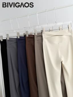 BIVIGAOS Spring Back Waist Hollow Cross Flared Leggings Women High Waist Elastic Sport Fitness Sharkskin Tight Yoga Flared Pants