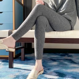 Autumn Winter 100% Merino Wool Leggings for Women Thickening Leggings Small Feet Pencil Pants Outdoor Casual Stretchy Pants