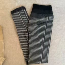 Women High Waist Striped Leggings Athletic Elastic Ruched Butt Lifting Workout Pants Fitness Gym Sports Tights