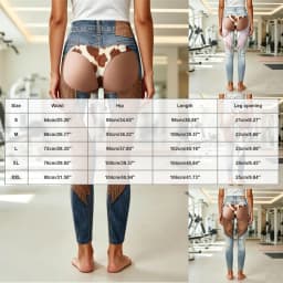 3D Print Cowboy Funny Women Leggings Fake Two-Piece Faux Denim-Like Long Pants Vintage High Waist Gym Workout Yoga Leggings
