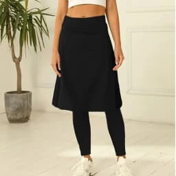 Fake Two-Piece Leggings Women's High Waist Double Layers Quick Drying Yoga Pants Sportwear Workout Gym Fitness Black Leggings