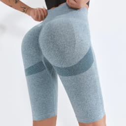 Sports High Waist Shorts Seamless Fitness Yoga Shorts High Elastic Slim Gym Trainning Leggings Hip Liftting Knit Leggings