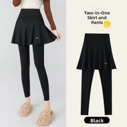 High Waist Yoga Pants Women's Autumn Outerwear Skirt Pants Tummy Control Butt Lifting Slimming Cuffed Leggings Any Cut