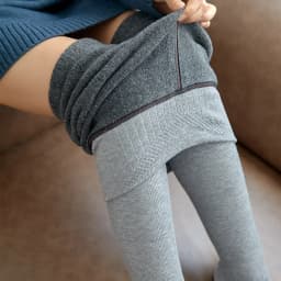 Women Leggings Autumn & Winter Pants Plus Velvet Thicken Pants High Waist Skinny Leggings Solid Vertical Striped Women Clothing