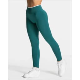 Women's Seamless Sports Leggings White Edge Waist Tight High Waist Hip Lifting Yoga Pants Gym Running Exercise Solid Color Pants
